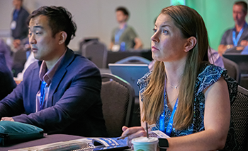 Attendees are focusing on conference presentation